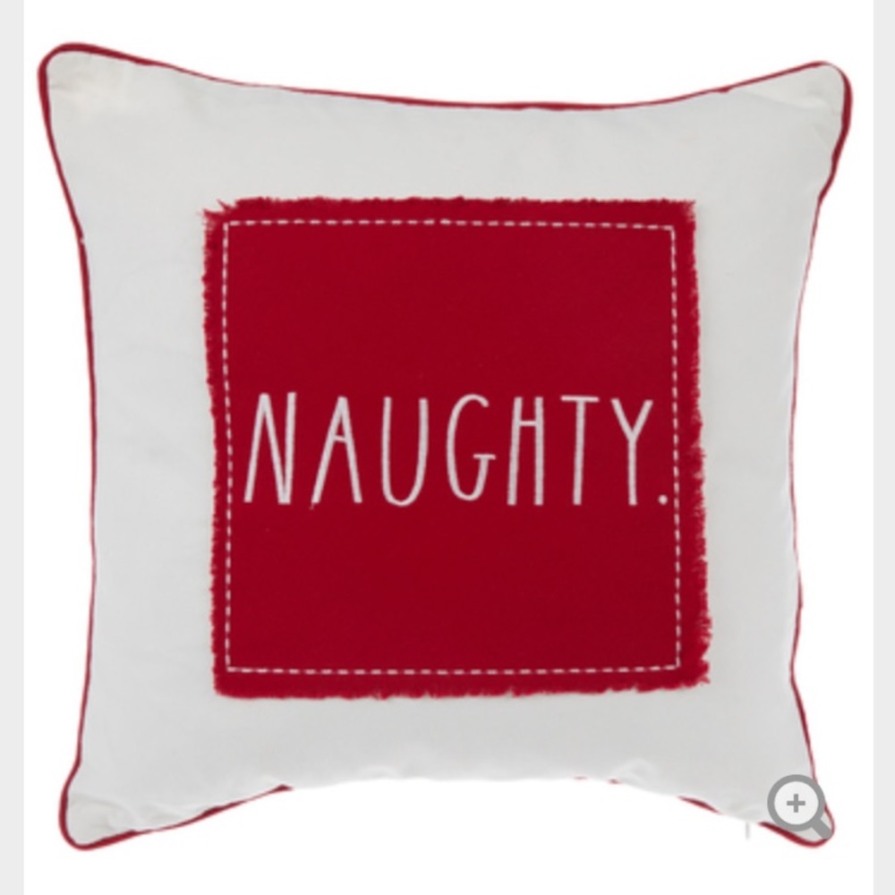 Rae Dunn Naughty pillow